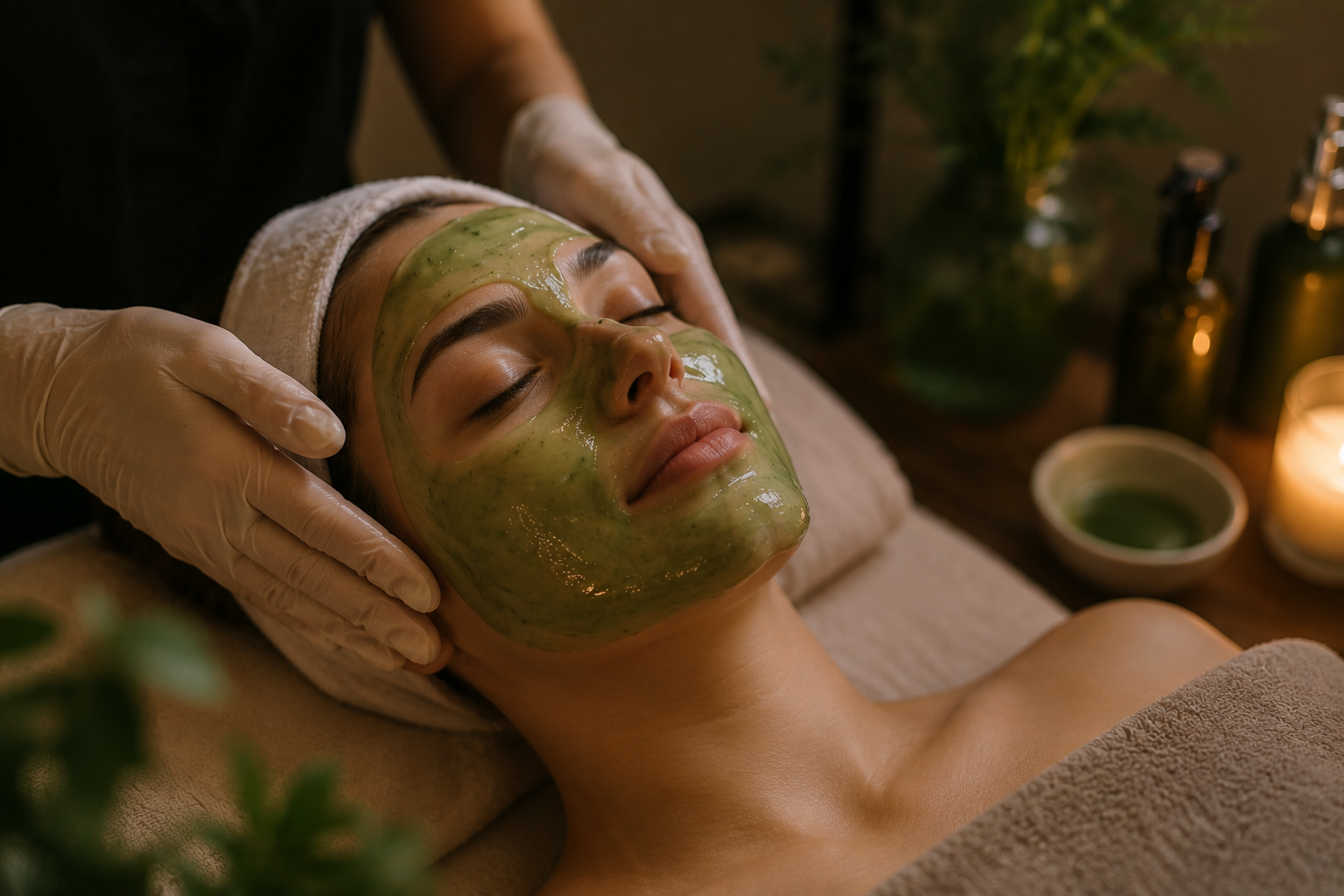 Chlorophyll Glow Tightening Facial with oxygen infusion and cold therapy at Mindful Way Studio Mokena IL